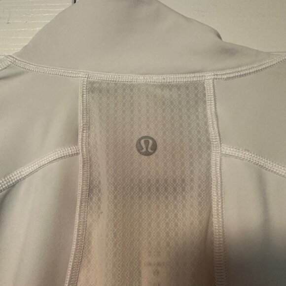 Lululemon white long sleeve zip top - Picture 7 of 8